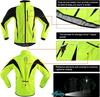 Men's High Visibility Breathable Full Sleeve Cycling Jersey Windproof Night Riding Moisture Wicking Sports Apparel Summer