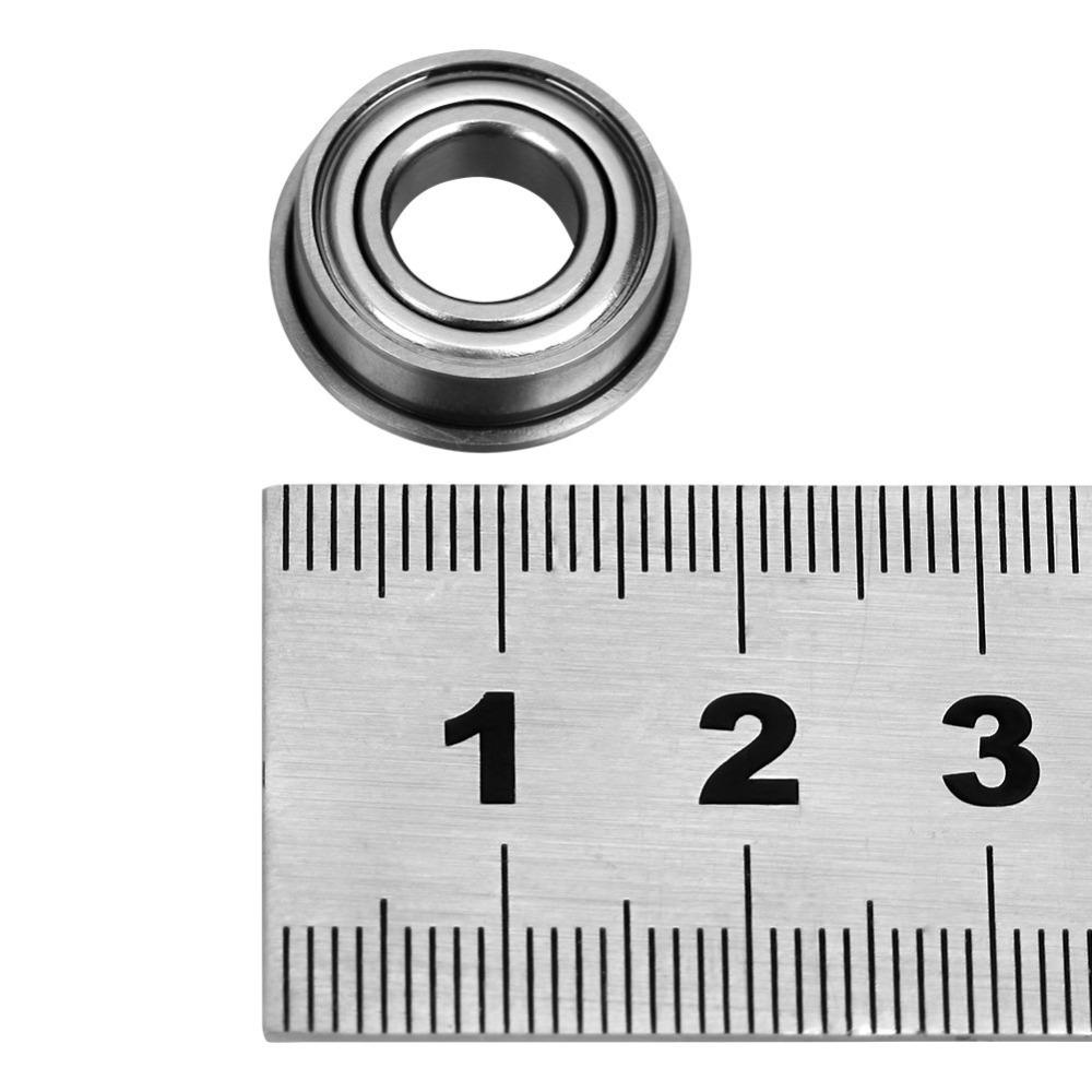10 Pcs Double Shielded Flanged Ball Bearings Portable Metal Assemblies Deep Groove  Glider Rocker