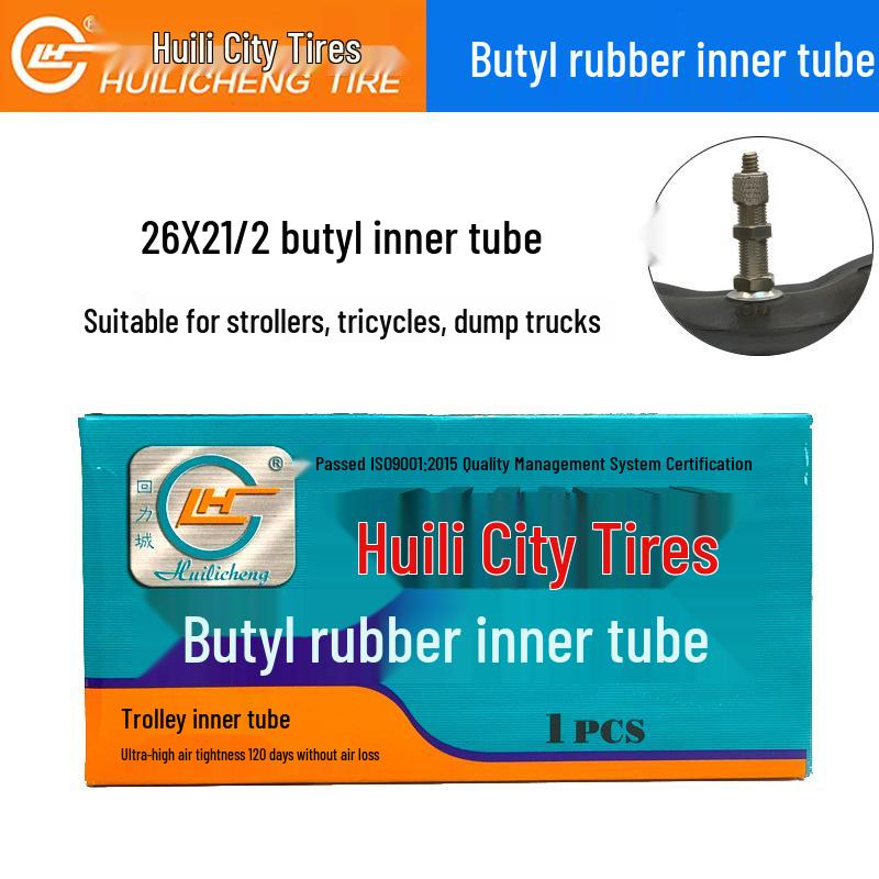 

Butyl Rubber Handcart Inner Tube for 26x2.5 Construction Site or Rickshaw Tires 26*2 1/2 American Valve