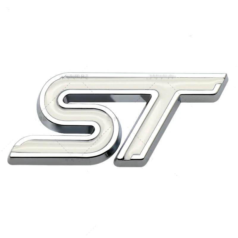 3D Auto ST Heckklappe Seite Kotflügel Emblem Abzeichen Aufkleber für Ford ST Logo Focus Fiesta H6 Ecosport 2009-2015 Mondeo Focus2 Focus3 MK2