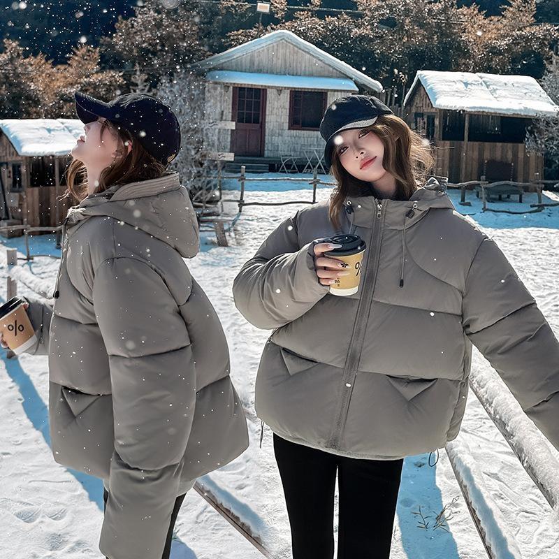 Women's Short Hooded Loose Thickened Warm Jacket