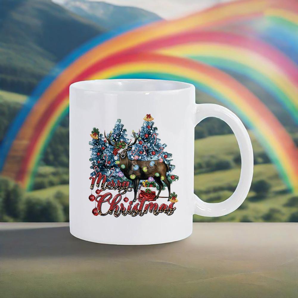 Christmas LOVE Pattern Mug Snowflake Coffee Mugs Cute Snowman Water Cup Tea Cups Beer Breakfast Cup Funny Drinkware Ceramic Bar