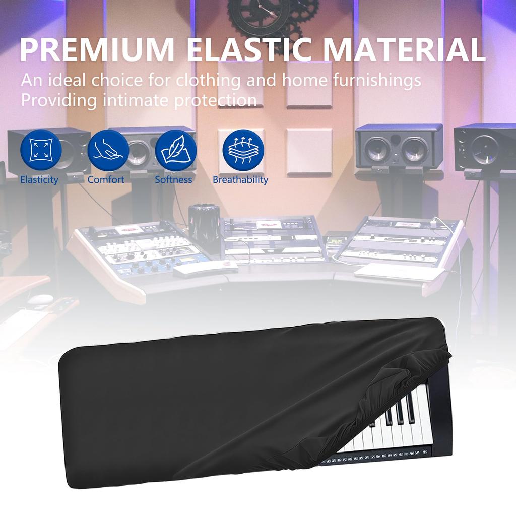 Musiin Piano Keyboard Dust Cover for Arturia Yamaha Deluxe Chinglon Dustproof Silky Touch Tailored Design 61-Key Astrolab, PSR-E283, YPT-280, YPT-270,