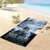 Name Custom Kratos God of War Print Beach Towel, Large Soft Quick Dry Towel for Beach Camping Swimming