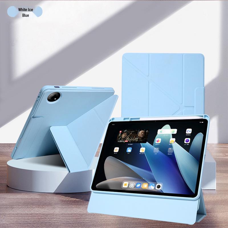 Магнитный кожаный чехол Lenovo Xiaoxin Pad Pro GT 12.7 , съемная крышка-подставка 11 с круглым вырезом. Lenovo Xiaoxin Tablet Pro GT (11.1-inch) синего