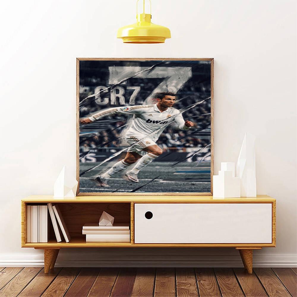Cristiano Ronaldo Diamond Painting Round Diamond Mosaic Rhinestones Diamond Embroidery Craft Kit Wall Decor Without Frame