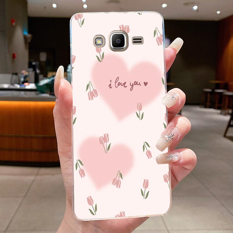 For Samsung Galaxy J2 Prime J2 Ace Grand Prime A5 2015 Case Flower Butterfly Phone Capa Soft Silicon Transparent TPU Jelly Cover