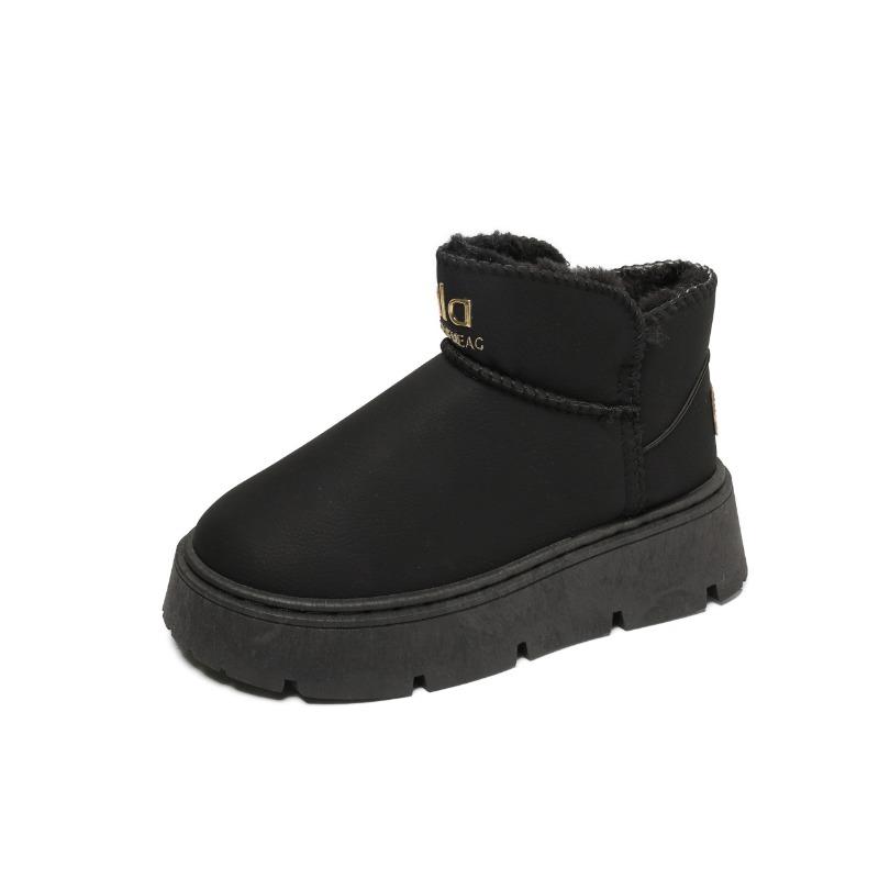 New Style Snow Boots with Added Fleece and Thick-soled Cotton Shoes, A Pair of Women's Shoes