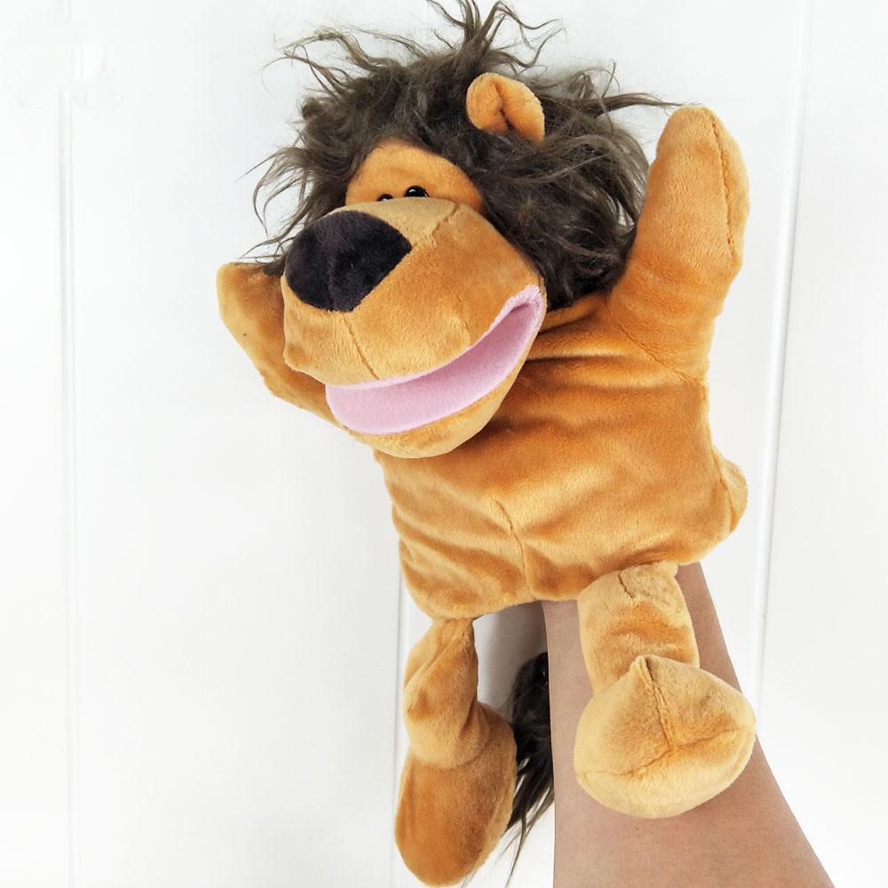 בובה יד טיגריס קוף פיל אריה צעצוע קטיפה לילדים חיות