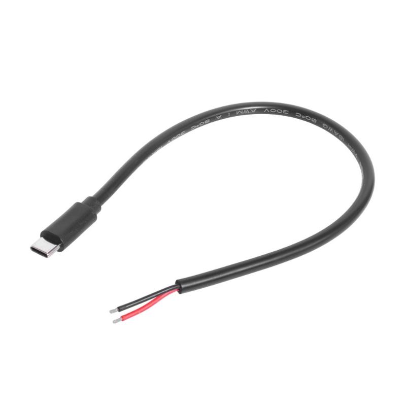 Universal Compatibility Type C Charging Cord Line Heavy Duty 2pin Adapter Wire 35W Power Supported 2Pin Open End