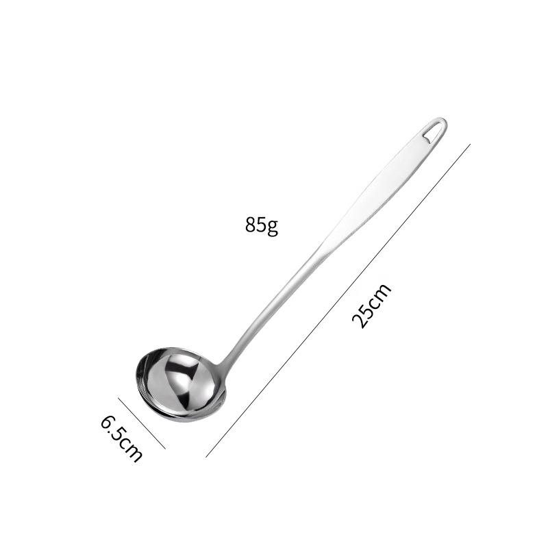 Thickened 304 Stainless Steel Long Handle Soup & Porridge Serving Spoon 6cm