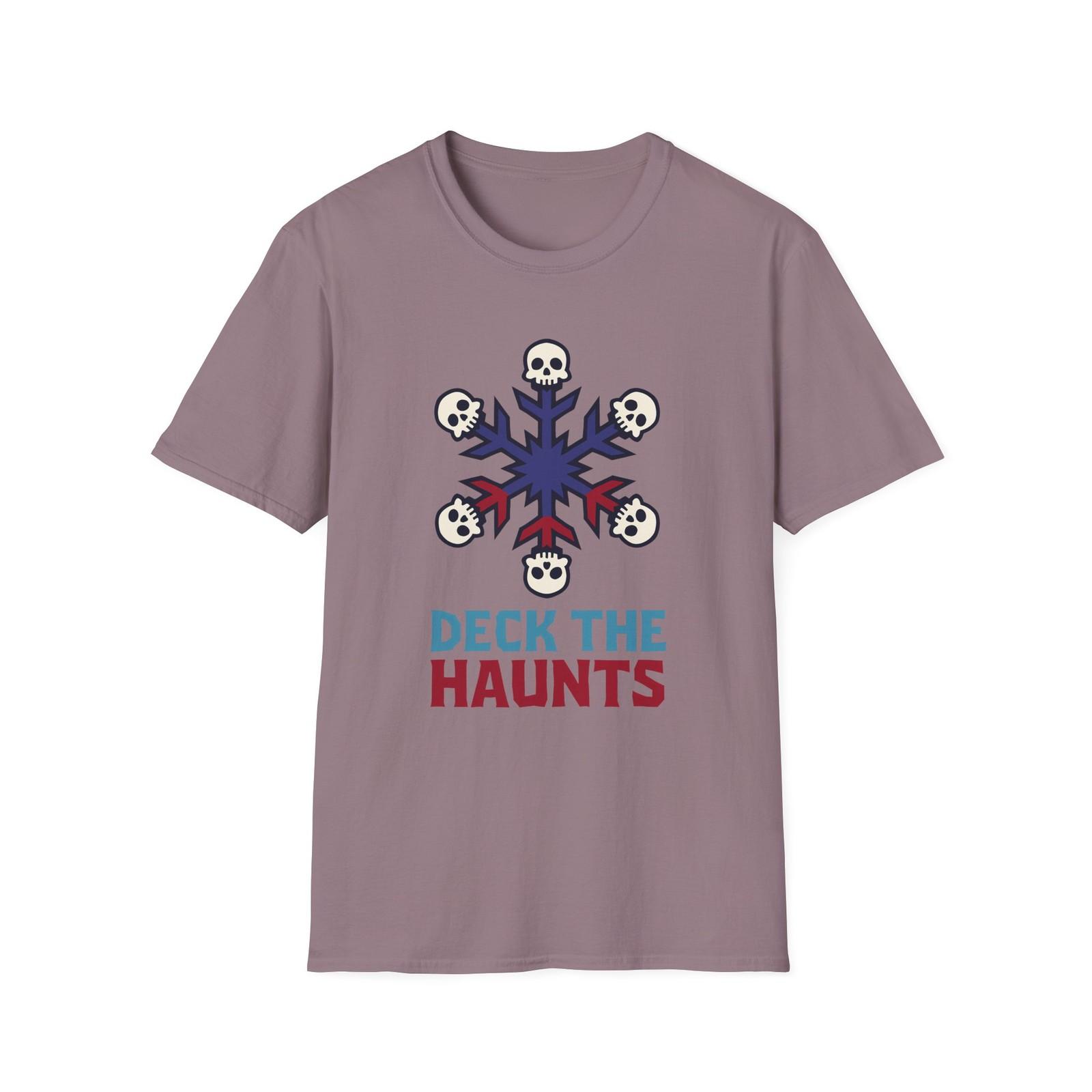 Unisex Softstyle T-Shirt Mens Womens Tees Top Skull Snowflake Creepy Holiday Dark Humor Christmas 3XL
