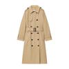 European and American style, new women's clothing, fashionable, versatile, cross-border comfortable lapel waterproof double placket trench coat