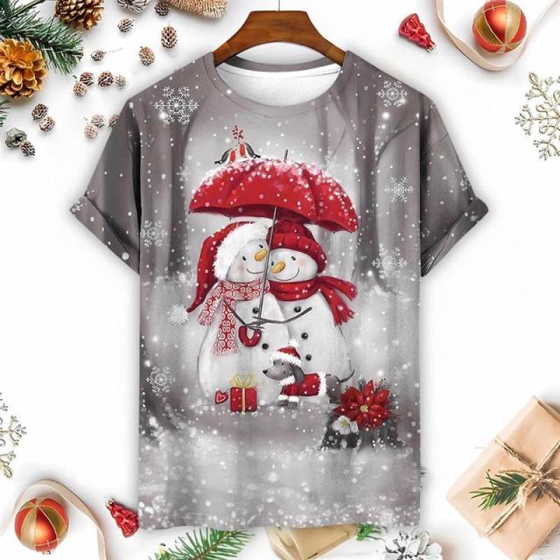 

Забавная мужская футболка с принтом Санта-Клауса, рождественская одежда с рисунком лося, модные топы с круглым вырезом и короткими рукавами, футболки большого размера L