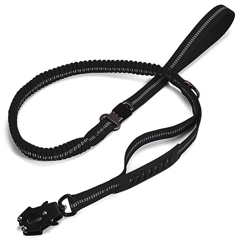 Bungee-Hundeleine mit Schnellverschluss-Schnalle - Verstellbare elastische Trainingsleine, Froschclip für Laufen im Freien, Spaziergänge, Taktische Nutzung