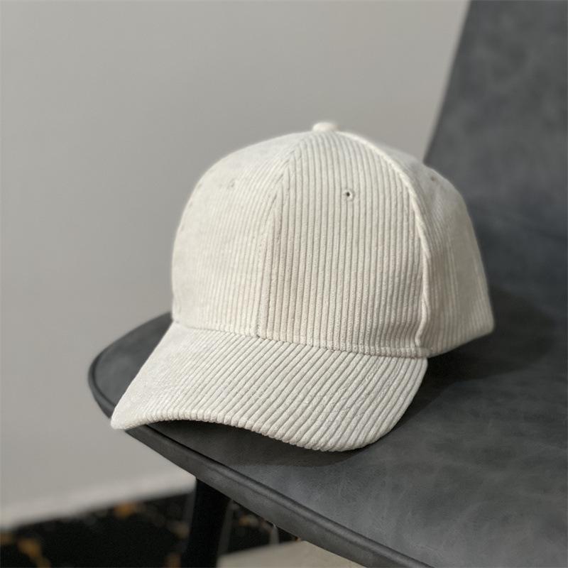 JYL TS DIY Corduroy Cap Unisex Autumn  Street Casual Sun Hat Corduroy