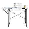 VEVOR Sewing Table, Multipurpose Sewing Machine Table with Foldable Side Shelf, Adjustable Shelf, Steel Legs, Computer Desk for Home, Fashion Studio