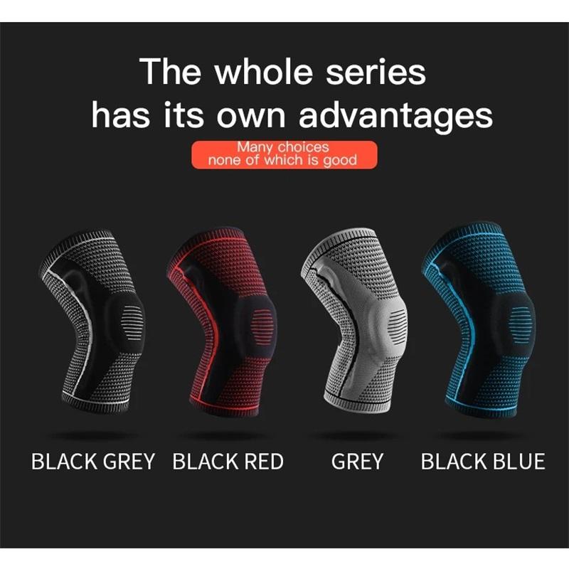 1PC Silicone Knee Pads Strap Patella Medial Support Meniscus Compression Knee Braces for Running Sport Knee Protection