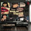 Arazzo da Parete con Nome Personalizzato Billie Eilish Appeso Estetico alla Parete Coperta in Tessuto Stampato Arazzi Decorativi per Camera da Letto Soggiorno Decorazioni per la Casa