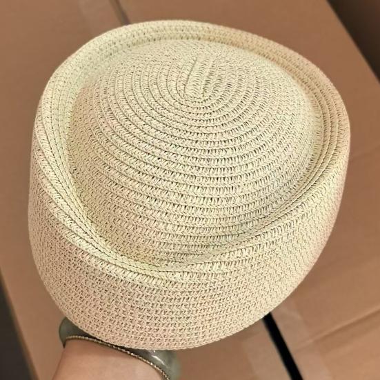 Beret Hat UV Protection Summer Straw Hat Woven Outdoor Visor Hat Lightweight Summer Beach Hat Headwear