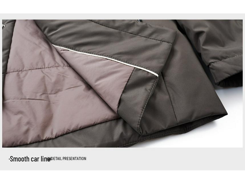 Men's Lightweight Stand-Up Collar Down Jacket - Autumn/Winter Business Casual Warm Outerwear for Middle-Aged Men.