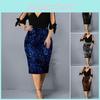 Beaded Womens Bow Vneck Halfsleeve Cuffs Waistcinching Tight Large Size Elegant Dress Sexy Cold Shoulder Sequin Hipcovering Body Shaping Dress