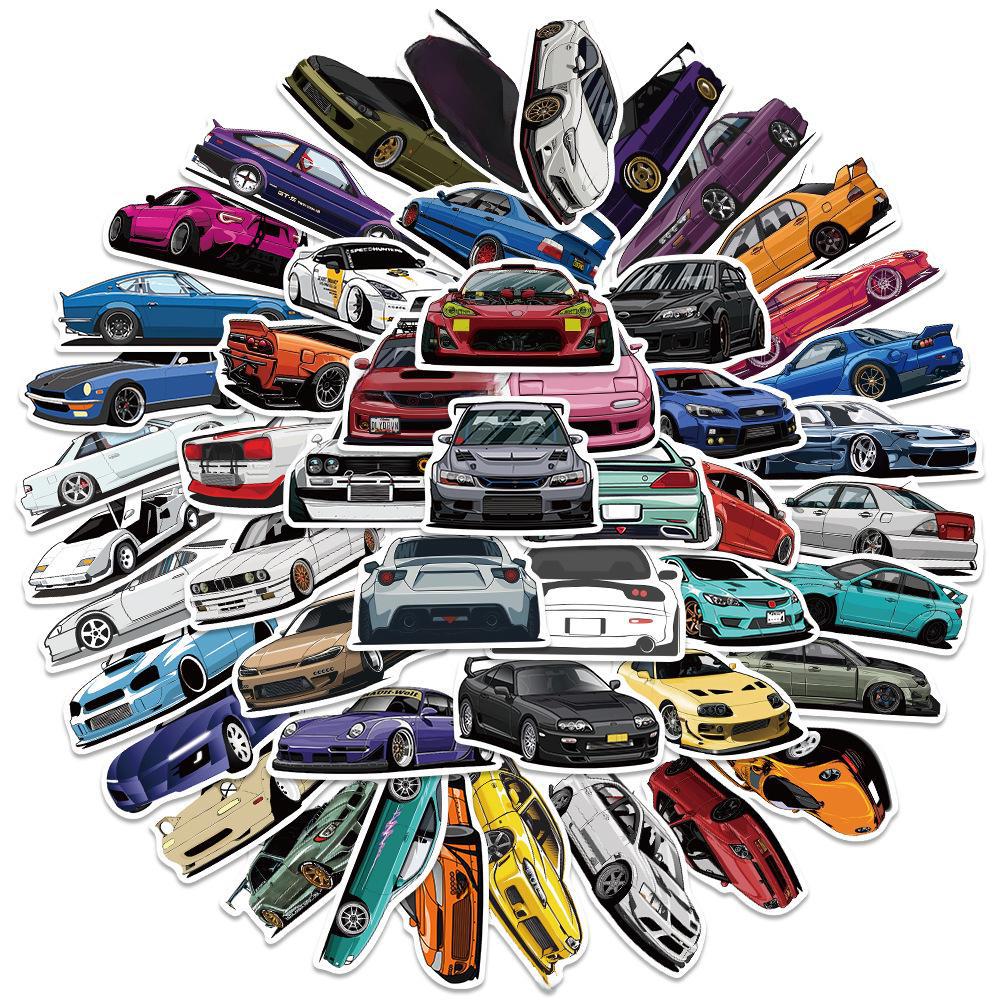 JDM Car Graffiti Stickers - Racing, Motorcycle, Luggage Waterproof Decals