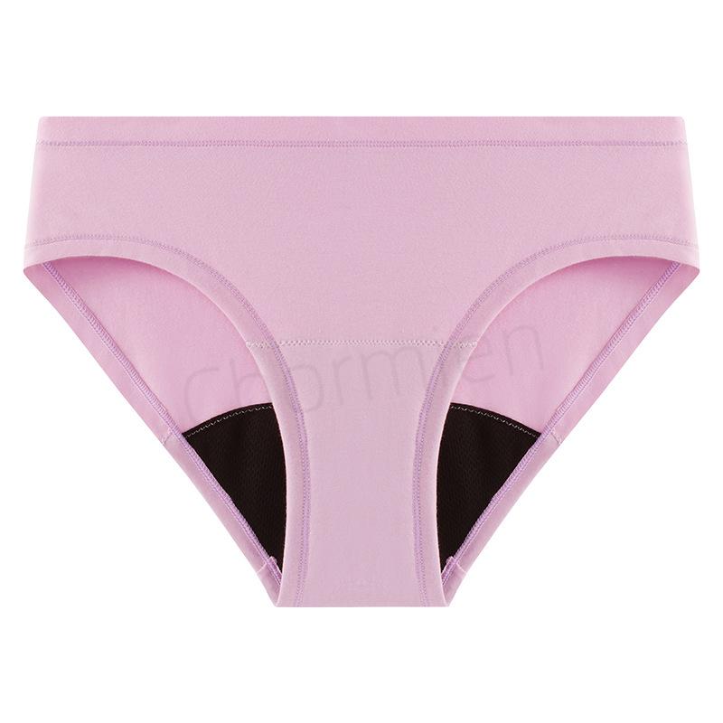 European and American teenagers cute multi-color sustainable washed menstrual underwear solid color menstrual leak-proof aunt pants women