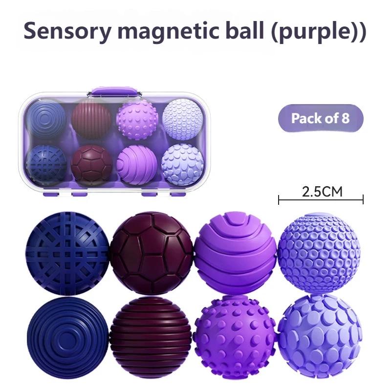 Silikon Magnetische Sensorische Bälle Fidget Spielzeug Kind Erwachsene Angstlinderung Stress Sensorische Spielzeuge Texturen Dekompression Magnetischer Ball