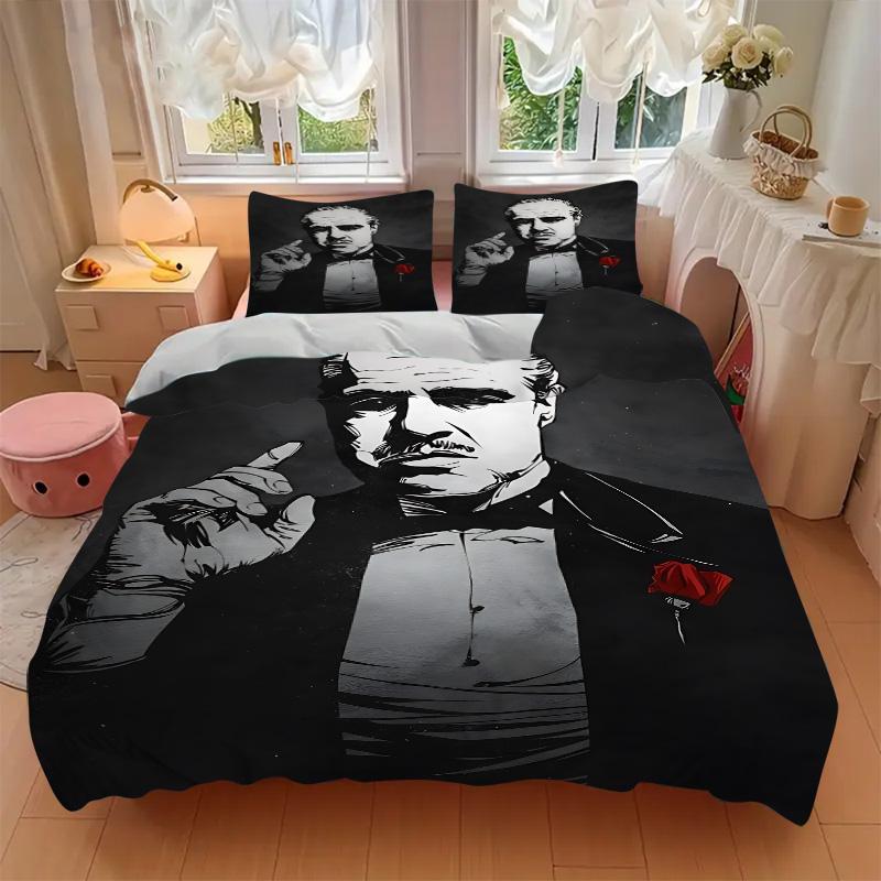 Godfather'S Iconic Pose Print 3Pcs Bedding Setduvet Cover With 2 Bedropillowcase Home Birthday Gift