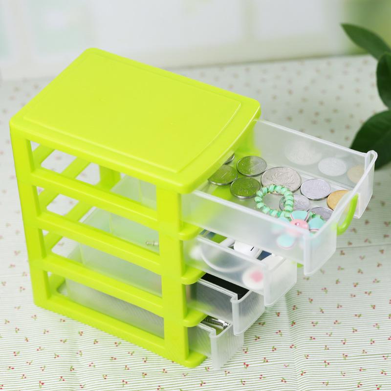 Four-Layer Desktop Organizer Storage Box with Drawer System