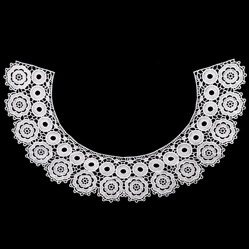 Lace Embroidered Collar Circumference Flower Piece Milk Silk Embroidered Hollow Fake Collar, Water-Soluble Collar, Shoulder Collar Corsage Accessories