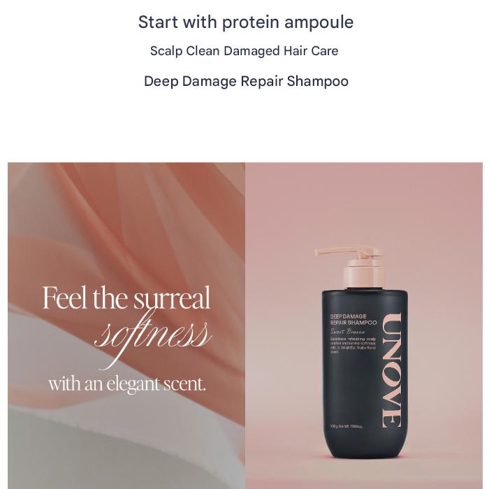 UNOVE Deep Damage Repair Shampoo 500g (7 Options)