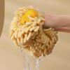 Cartoon Animal Style Hanging Hand Towel Soft Absorbent Microfiber Chenille Hand Drying Cloth with Loop for Bathroom Kitchen Use
