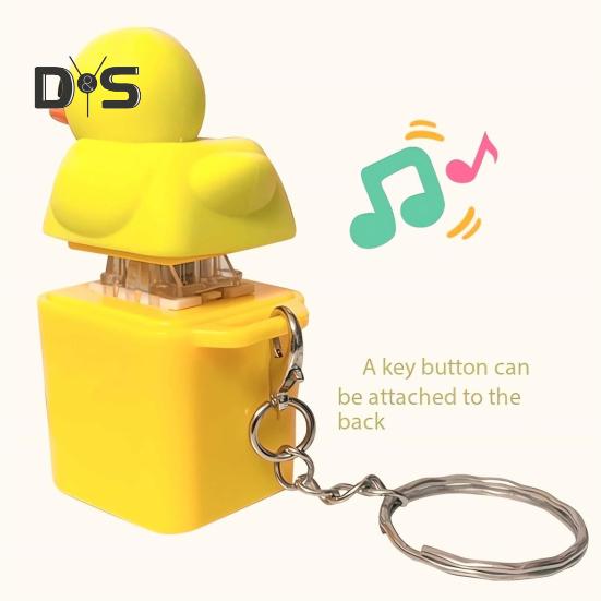 Ducky Caps Schlüsselanhänger Zappeln Spielzeug Quakende Ente Stressabbau ABS Kunststoff Rassel Minderer Schlüsselanhänger