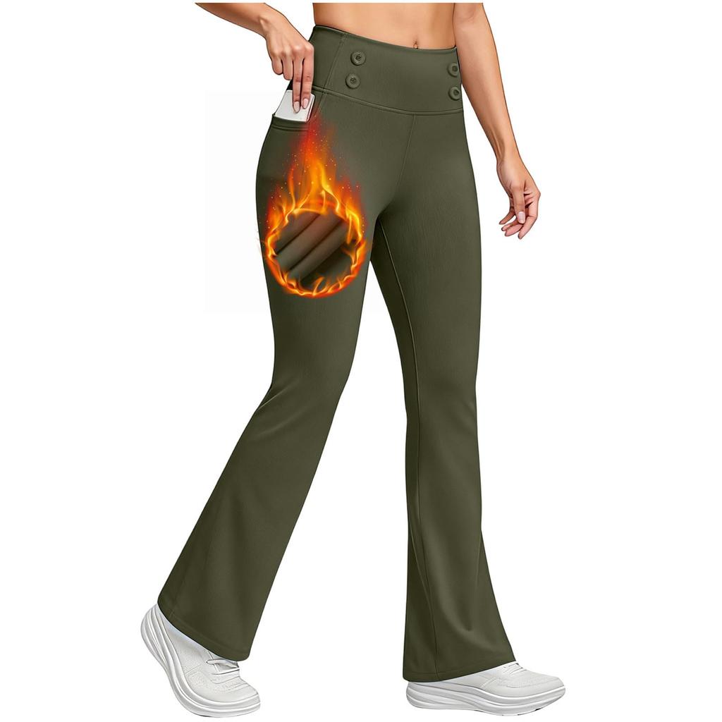 Women's Fashionable Color Warm Base Yoga High Waist Slimming And Slimming Casual Pants