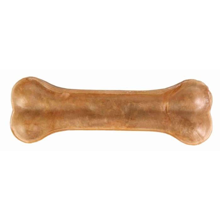 Friandise pour chien - Trixie - Lot de 10 - Os à mâcher pressé - Mono-protéiné - Peau de bœuf séchée
