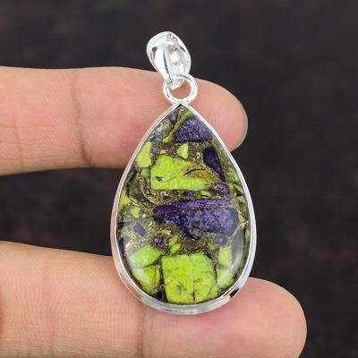 Copper Stichtite Pendant Handmade Pendant 925 Sterling Silver Pendant Gemstone Jewelry Amazing Pendant Gift For Women Latest Design Pendants