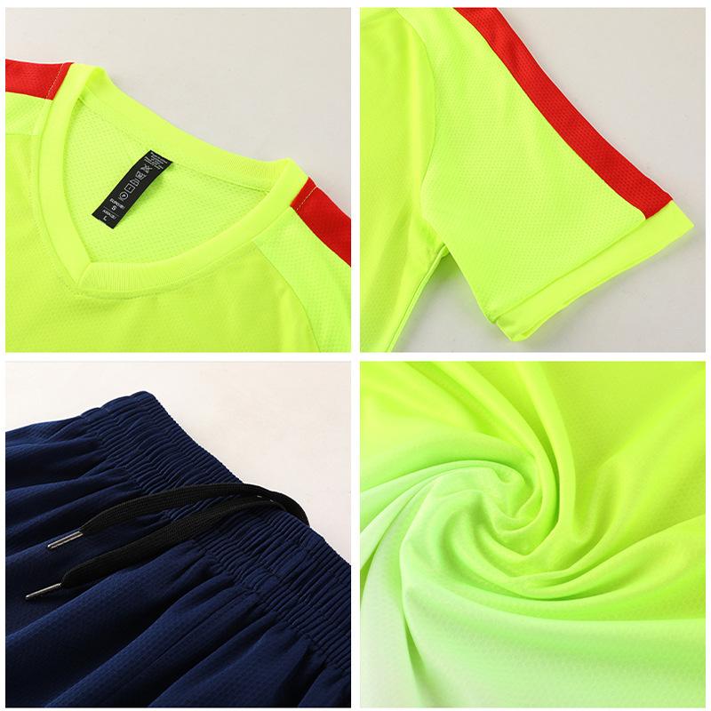 Summer Short-sleeved Football Suit Men's and Women's Sports Training Suit
