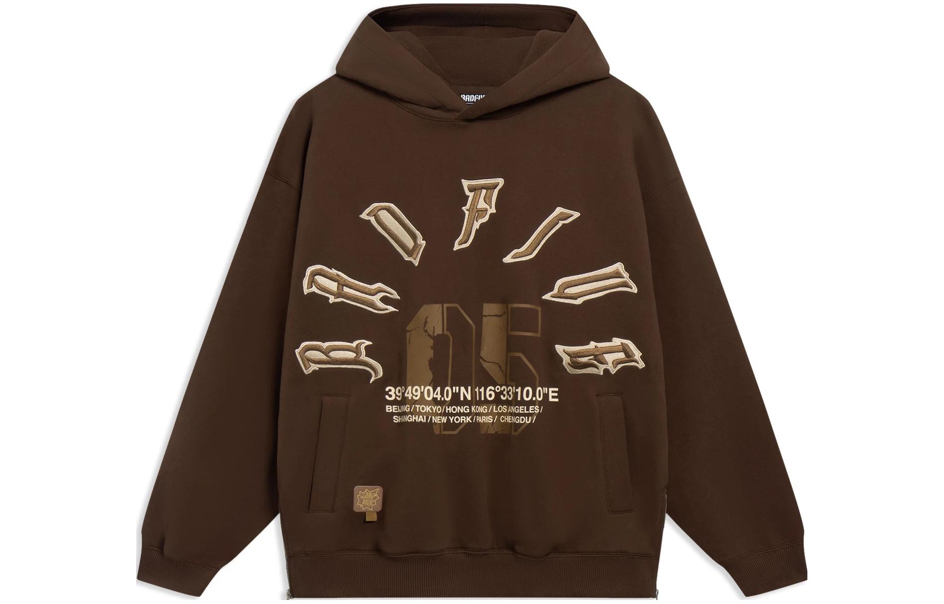 Li Ning Sports Basketball Collection Print Letter Pullover Fleece Lined Thermal Long Sleeved Sweatshirt Unisex AWDT085-2 L