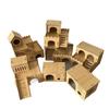 Golden Silk Hamster Villa: Interactive Wooden House with Platform, Climbing Ladder, and Hiding Spots - Complete Set for Landscaping.