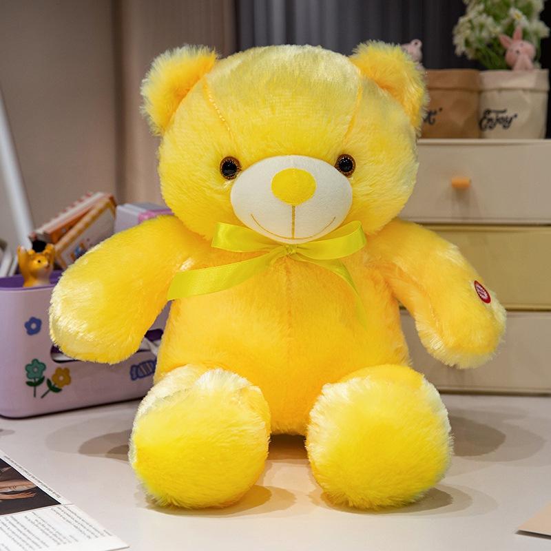Cute Colorful Glowing Bear Doll Plush Toy Doll Teddy Bear Rag Doll Company Event Gift