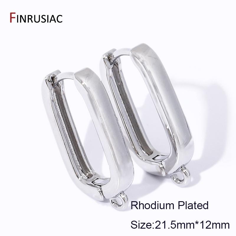 

Wholesale 18K Gold Plated Brass Creative Fastener Shvenzy Ear Wire Earring Hook For DIY Fashion Women Earrings Making Supplies 1 pair