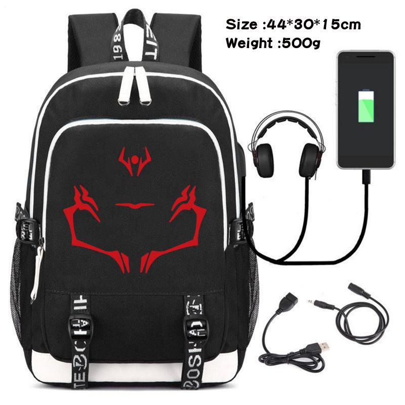 Spell Retreat Peripher bedruckter Rucksack USB-Lade-Rucksack Studenten-Schultasche Outdoor-Computertasche Reisetasche