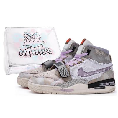 Legacy 312 Vintage Basketball Shoes Women's High Top Gray/Purple AT4040-126(TeamM--BOX)
