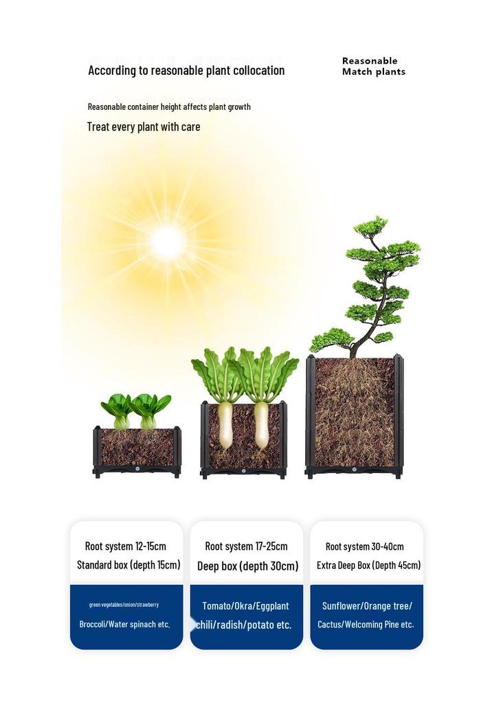 Extra Large Multi-layer Rectangular Planting Box for Home Balcony - Ideal for Fruits, Vegetables, and Flowers