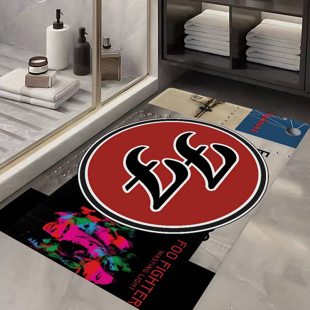 Klassische Rockband F-Foo F-Fighters Fußmatte Retro Mehrfachauswahl Wohnzimmer Küchenteppich Rutschfest Moderne Heimdekoration