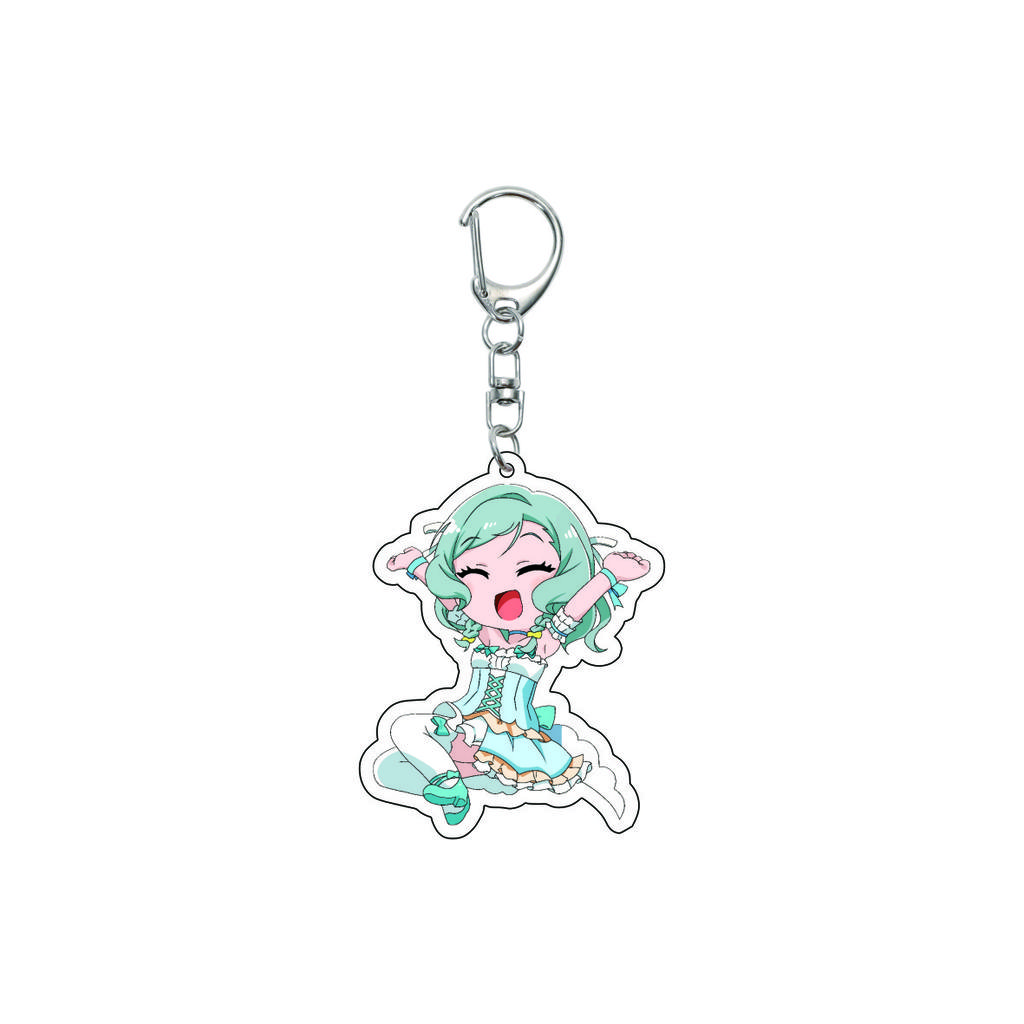 55MM Anime banG Dream Keychain Toyama Kasumi/Saya Yamabuki/Hanazono Tae Key Chain Acrylic Model Plate Christmas Gifts