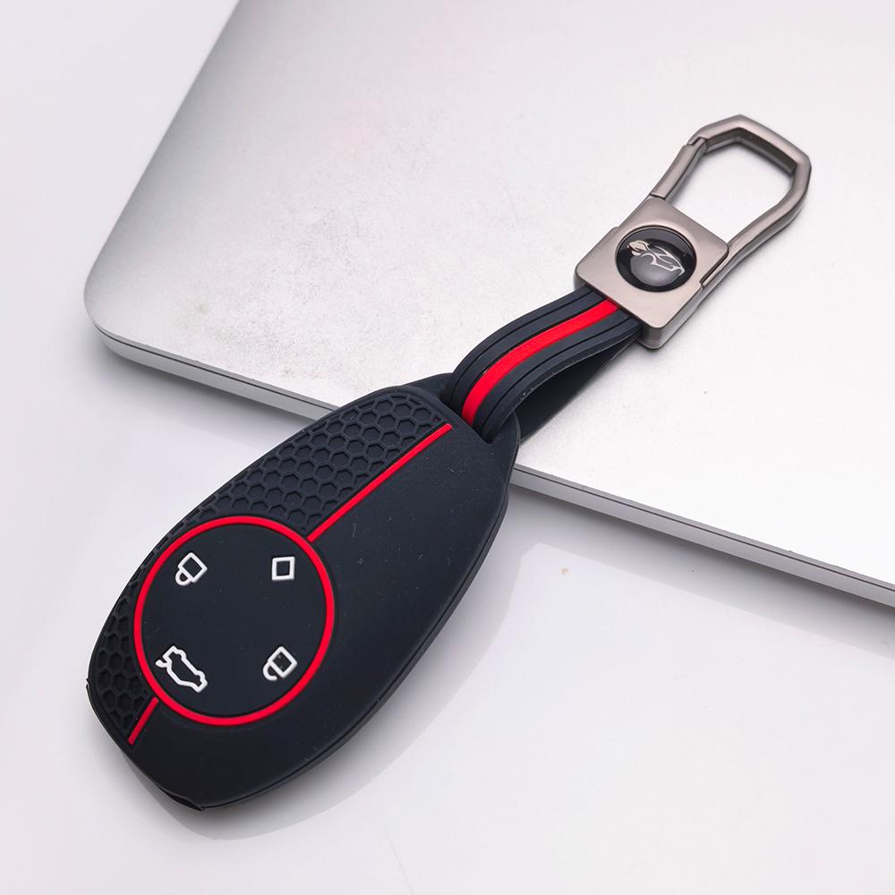 Key Fob Cover for Leapmotor T03 S01 C11 C01 with Keychain Anti-Scratch Shockproof Protective Shell Holder with Honeycomb Texture Shockproof Structure