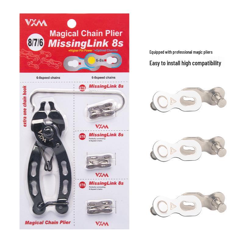

VXM Плоскогубцы для велосипедной цепи и набор быстросъемных замков для 6-11 скоростей Magic Buckle Set